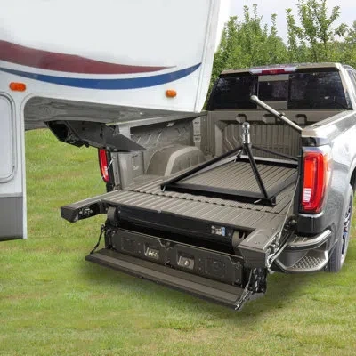 Vevor 5th Wheel Hitch, Rail Mount, Trailer Hitch Adapter, 14.2" Tall Steel Base