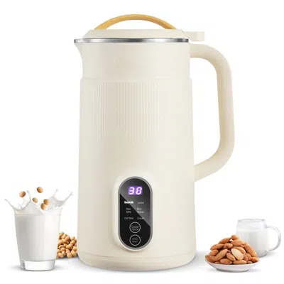 Vevor 6-in-1 Nut Milk Maker, 20 oz Soy Milk Maker Machine With 6 Blades, For Homemade Oat, Nut, Soy, Juice In White