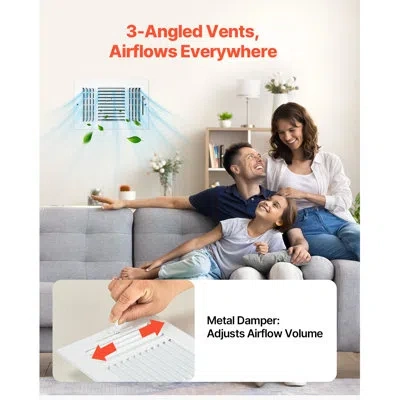 Vevor 6 X 10 Inch Floor Registers, 6-pack Floor Vents, Hvac 3-direction Iron Vent Grilles For Home/office  In Multi