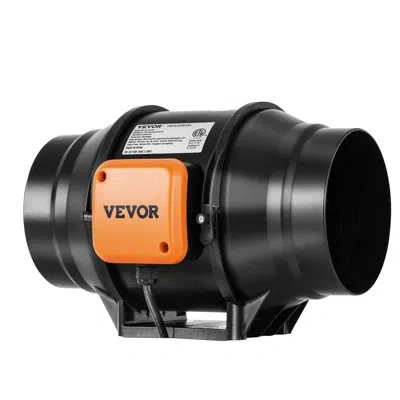 Vevor 60 Watt Inline Duct Fan In Black;orange