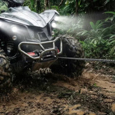 Vevor 6000 Lbs Electric Winch, 12v Dc Atv/utv Winch With Φ0.24 In X 49.2 Ft Synthetic Rope, Wireless & Wir