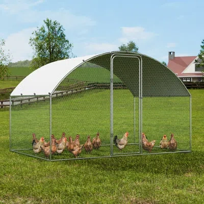 Vevor 63 Square Feet Chicken Run In Silver