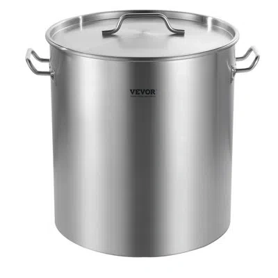 Vevor 64qt Stainless Steel Stockpot Cooking Kitchen Sauce Pot With Basket Lid Handle