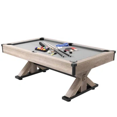 Vevor 7 Ft.  Multi Game Pool Table With Leg Levelers In Gray