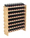 Vevor 72 Bottle Stackable Modular Wine Rack In Brown