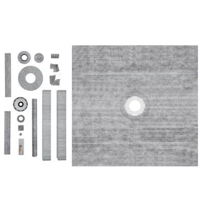 Vevor 72'' W 72'' D Square Single Shower Base In Gray