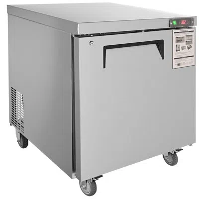 Vevor 7.4 Cubic Feet Prep Refrigerator - 28'' In Silver