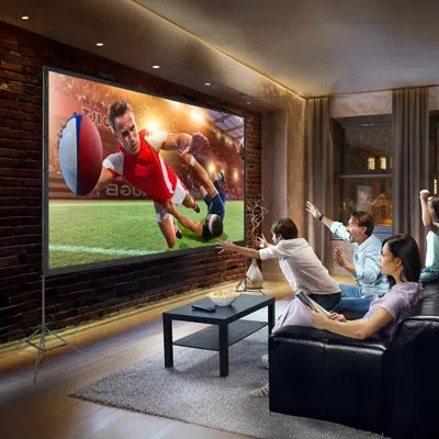 Vevor 74.77" X 136.22" Fixed Frame Projector Screen In White