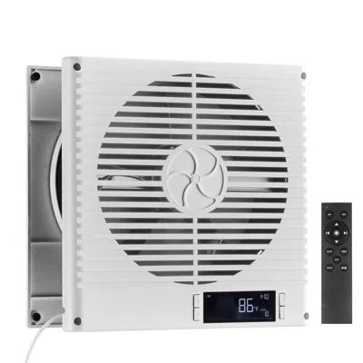 Vevor 7.5 Inch Room To Room Fan 2-in-1 300 Cfm Through Wall Fan Remote Control In White
