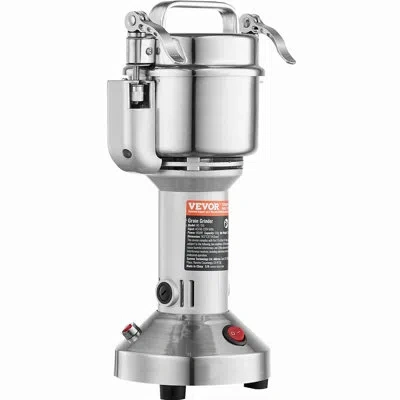 Vevor 750g Commercial Spice Grinder Electric Grain Mill Grinder High Speed In Silver