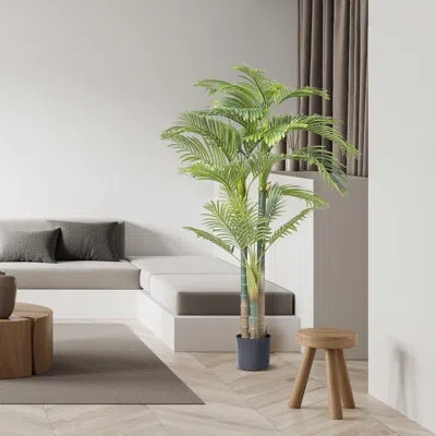 Vevor 78.03'' Faux Palm Tree In Planter In Green