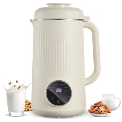 Vevor 8-in-1 Nut Milk Maker, 41 oz Soy Milk Maker Machine With 10 Blades, For Homemade Oat, Nut, Soy, Juic In White