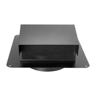 Vevor 8 Inch Hooded Wall Vent Cover Spcc Steel Roof Exhaust 1 Pack Black