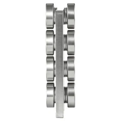Vevor 8 Wheel Trolley Assembly Rollers, 3000 Lbs Load, Dual Bearing Trolley Assembly For 1-5/8" Wide And A In Silver