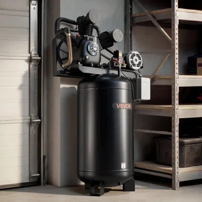 Vevor 80 Gallons Heavy-duty Air Compressor, 10hp 17 Scfm At 90psi Air Compressors Max 175psi, Oil-lubricat