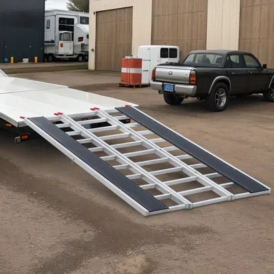 Vevor 85" X 54" Extra Wide Aluminum Foldable Ramp 1500lbs Capacity Loading Ramp