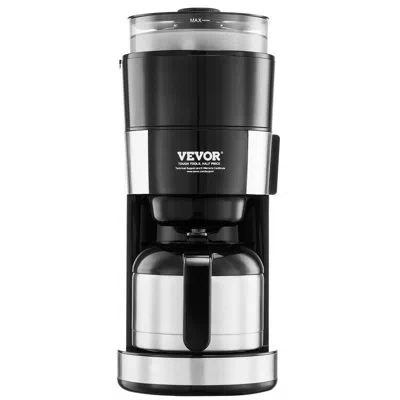 Vevor 8-cup Coffee Maker Drip Coffee Machine With 3 Brew Strength Control In Black