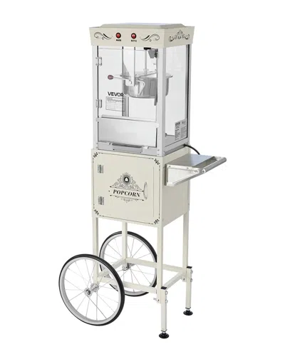 Vevor 8oz Popcorn Machine With Cart In White