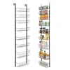 Vevor 9-tier Over The Door Pantry Organizer Hanging Storage Rack Adjustable Kitchen - Black In Black