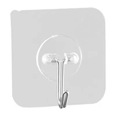 Vevor Adhesive Hooks Self-adhesive Towel Coat Hooks Sticky Wall Hanger In Silver