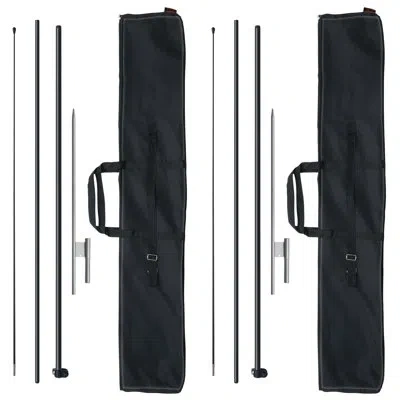 Vevor Adjustable In-ground Flagpole In Silver