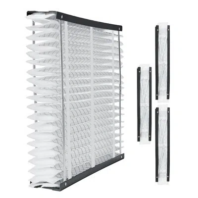 Vevor Air Filters Merv 13 Electrostatic Pleated Hvac Furnace Filter  20 X 25 X 4 In White;black