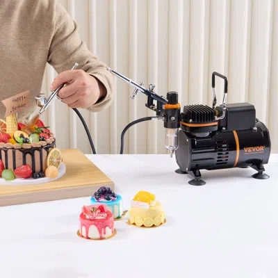 Vevor Airbrush Kit, Dual Fan Air Compressor Professional Airbrushing System Kit With 3 Airbrushes