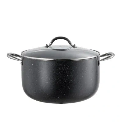 Vevor Aluminum Stock Pot, 12-quart Nonstick Ceramic Coated Pot With Glass Lid, Pfoa-free, Pfas-free, Induc In Black