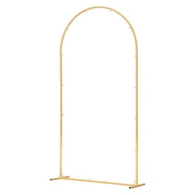 Vevor Arch Backdrop Stand, 6.6 X 3.3 Ft, Stable Structure, Easy Assembly,  Arch Backdrop Stand For Wedding In Gold