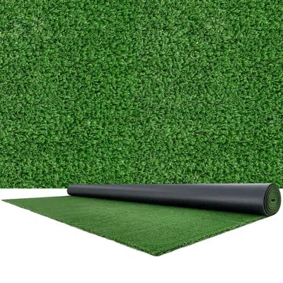 Vevor Artificial Grass, 18 X 10 Ft Fake Grass Turf Rug, 0.6 In Pile Height Realistic Synthetic Lawn Carpet In Green