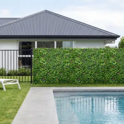 Vevor Artificial Plant Wall, 20 X 20 In Artificial Boxwood Panels, Greenery Backdrop Privacy Hedge Fence W