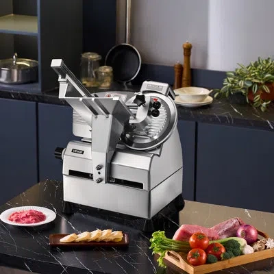 Vevor Automatic Meat Slicer Electric Deli Slicer Machine 500w 10 In Sharp Blade
