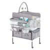 Vevor Baby Changing Table, Foldable Diaper Change Station With 2 Fabric Drawers, Side Basket & Hanging Rod
