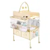 Vevor Baby Changing Table, Foldable Diaper Change Station With 2 Fabric Drawers, Side Basket & Hanging Rod