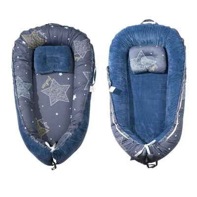 Vevor Baby Infant Lounger 100% Cotton Soft Newborn Nest Sleeper With Headrest