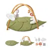 Vevor Baby Play Gym Mat Tummy Time Activity Mat With 6 Sensory Toys 42.9" X 33.5" In Green
