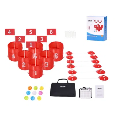 Vevor Backyard Golf Game 6 Hole Portable Outdoor Bucket Golf Game For Kids And Adults