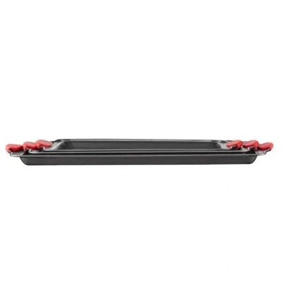 Vevor Baking Pan Set 3-piece Nonstick Carbon Steel Bakeware Set With Silicone Handle In Black
