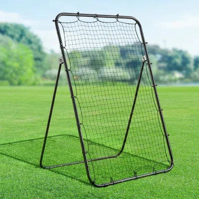 Vevor Baseball Softball Rebounder Net 4 X 6 Ft Pitch Back Trainer Target, 5 Adjustable Angles With Strike  In Multi