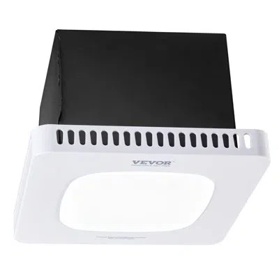 Vevor Bathroom Exhaust Fan With Led Light, 80-110-130 Cfm Bathroom Vent Three Gear Color Temp, 1.5 Sones L In Natural