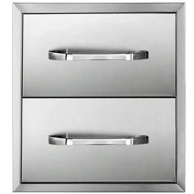 Vevor Bbq Island Outdoor Kitchen Drawer 18" X 20.6" Stainless Steel In Silver