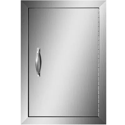 Vevor Bbq Island Stainless Single Door Walled 14w X 20h W/ Ss Handle Cooking Outdoor In Silver