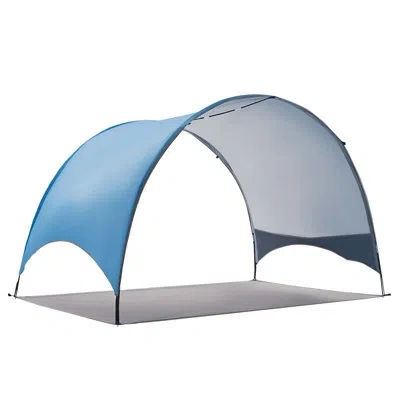 Vevor Beach Tent Sun Shelter, Upf 50+ Protection, Portable Sun Shade Canopy With Carrying Bag & Ground Sta In Blue