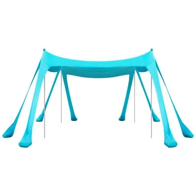 Vevor Beach Tent Sun Shelter, Upf50+ Sun Protection, 6.6 Ft Tall, 10 X 10 Ft, Easy Pop Up Beach Canopy Wit In Green