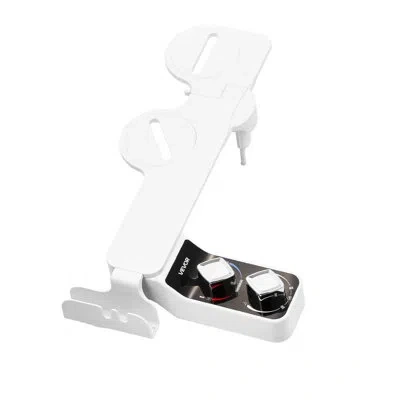 Vevor Bidet Attachment For Toilet Hot And Cold Dual Nozzles Adjustable Pressure In Natural