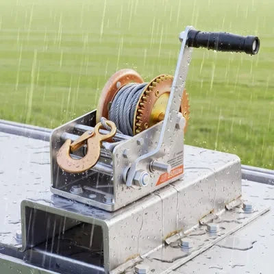 Vevor Boat Winch, 3500 Lbs Hand Winch, Heavy Duty Manual Rope Crank With 32.8ft Steel Wire, Portable Two-w In Multi