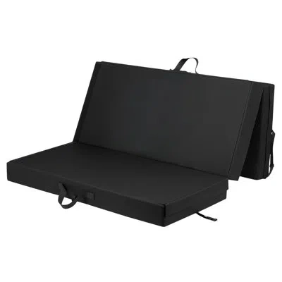 Vevor Bouldering Crash Pad, Tri-fold Rock Climbing Crash Pad With Adjustable Backpack Straps And Handle, F In Black