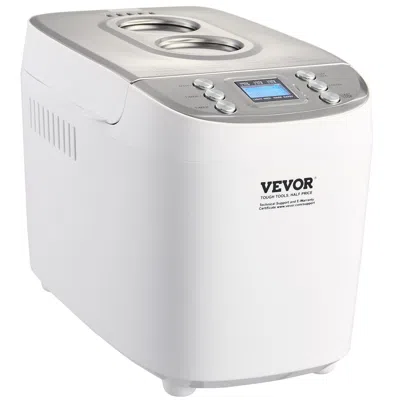 Vevor Bread Maker, 15-in-1 3lb Dough Machine, Nonstick Ceramic Pan Automatic Breadmaker With Gluten Free S In White