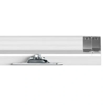 Vevor Bypass Door Hardware 5ft Bypass Closet Door Track Kit For 2 Door System Sliver In Silver