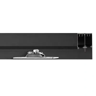 Vevor Bypass Door Hardware Bypass Closet Door Track Kit For 2 Door System In Matte Black